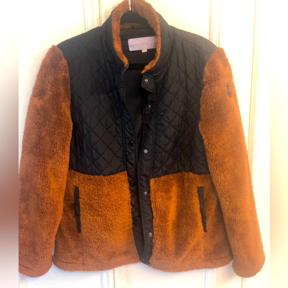 Madden Girl camel/black button up jacket